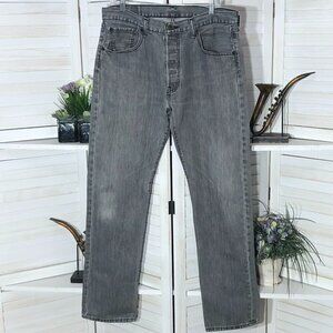 Vintage Levi's 501 Gray Jeans Straight Leg 34 x 34